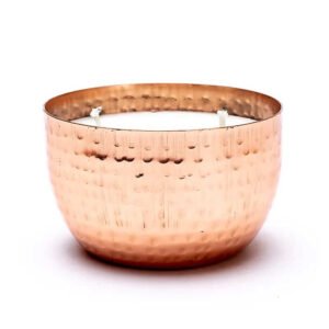 Tridosha lavender lemongrass 2 wick scented candle in copper jar