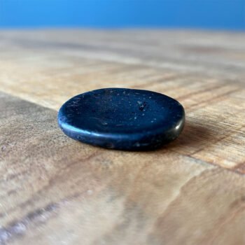 Black Tourmaline Worry Stone for Grounding & Anxiety Relief