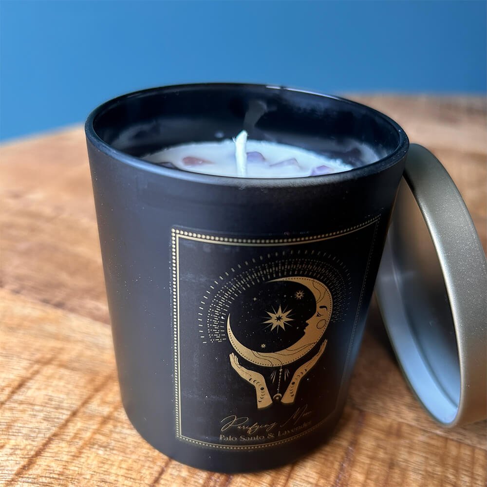 Purifying Moon Manifestation Candle - Palo Santo & Lavender