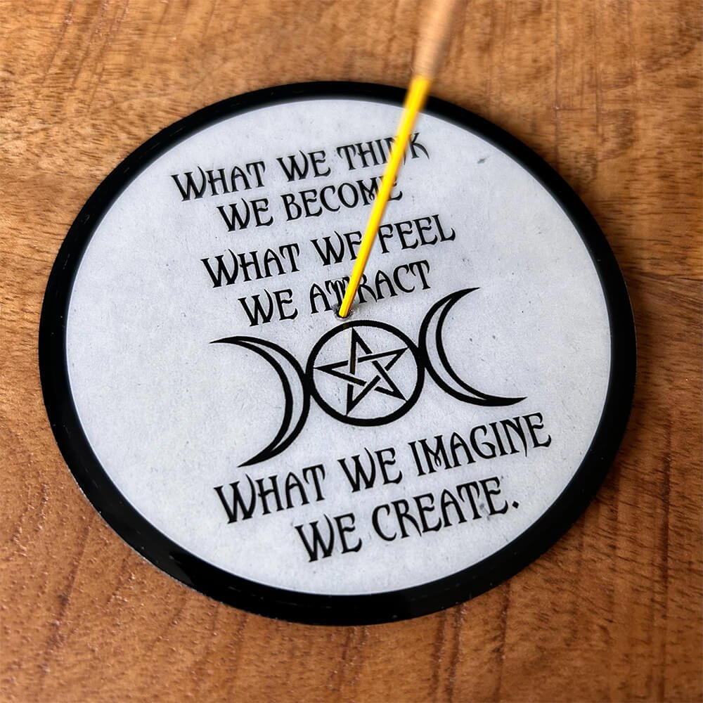 Triple Moon and Star Metal Coaster and Incense Holder